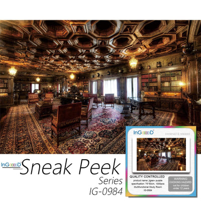 Ingooood-Jigsaw Puzzle 1000 Pieces-Sneak Peek Series- Multifunctional Study Room_IG-0984 Entertainment Toys for Graduation or Birthday Gift Home Decor - Ingooood