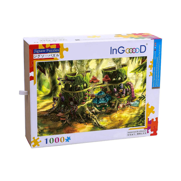Ingooood-Jigsaw Puzzle 1000 Pieces-Sneak Peek Series-Mushroom workshop_IG-1517 Entertainment Toys for Adult Graduation or Birthday Gift Home Decor - Ingooood
