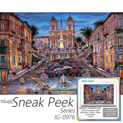 Ingooood-Jigsaw Puzzle 1000 Pieces-Sneak Peek Series-Music Fountain_IG-0976 Entertainment Toys for Graduation or Birthday Gift Home Decor - Ingooood
