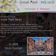 Ingooood-Jigsaw Puzzle 1000 Pieces-Sneak Peek Series-Music Fountain_IG-0976 Entertainment Toys for Graduation or Birthday Gift Home Decor - Ingooood