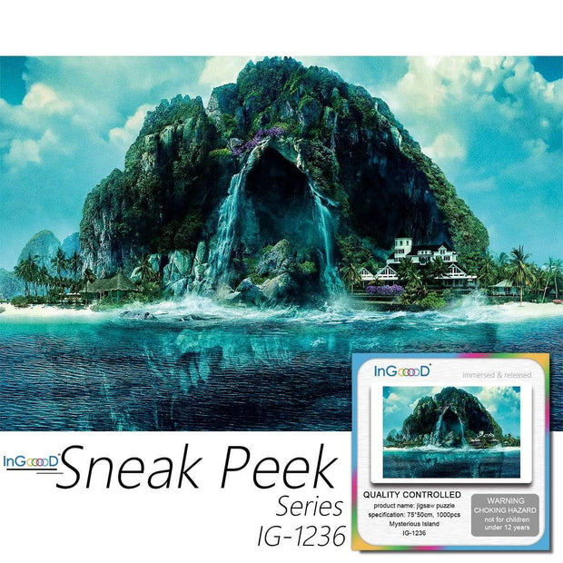Ingooood-Jigsaw Puzzle 1000 Pieces-Sneak Peek Series-Mysterious Island_IG-1236 Entertainment Toys for Adult Special Graduation or Birthday Gift Home Decor - Ingooood