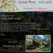 Ingooood-Jigsaw Puzzle 1000 Pieces-Sneak Peek Series-Mysterious Town_IG-1237 Entertainment Toys for Adult Special Graduation or Birthday Gift Home Decor - Ingooood
