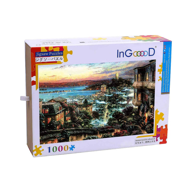 Ingooood-Jigsaw Puzzle 1000 Pieces-Sneak Peek Series-Night city_IG-1533 Entertainment Toys for Adult Graduation or Birthday Gift Home Decor - Ingooood