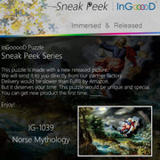 Ingooood-Jigsaw Puzzle 1000 Pieces-Sneak Peek Series-Norse Mythology_IG-1039 Entertainment for Adult Special Graduation or Birthday Gift Home Decor - Ingooood
