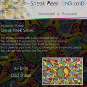 Ingooood-Jigsaw Puzzle 1000 Pieces-Sneak Peek Series-Odd Shape_IG-1204 Entertainment Toys for Adult Special Graduation or Birthday Gift Home Decor - Ingooood