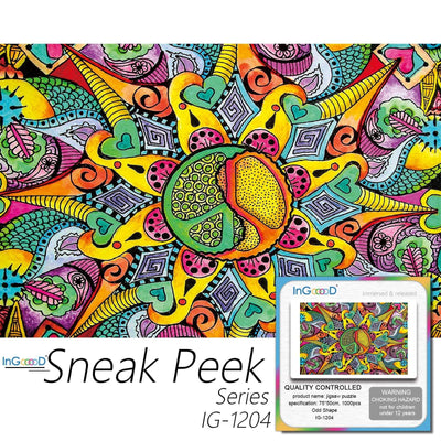 Ingooood-Jigsaw Puzzle 1000 Pieces-Sneak Peek Series-Odd Shape_IG-1204 Entertainment Toys for Adult Special Graduation or Birthday Gift Home Decor - Ingooood