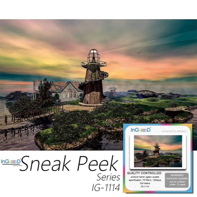 Ingooood-Jigsaw Puzzle 1000 Pieces-Sneak Peek Series-Old Island_IG-1114 Entertainment Toys for Adult Special Graduation or Birthday Gift Home Decor - Ingooood