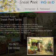 Ingooood- Jigsaw Puzzle 1000 Pieces- Sneak Peek Series-Old Street_IG-0677 Entertainment Toys for Adult Special Graduation or Birthday Gift Home Decor - Ingooood