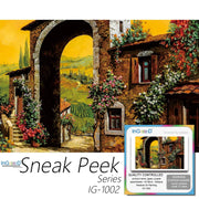 Ingooood-Jigsaw Puzzle 1000 Pieces-Sneak Peek Series-Pastoral Oil Painting_IG-1002 Entertainment Toys for Graduation or Birthday Gift Home Decor - Ingooood