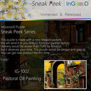 Ingooood-Jigsaw Puzzle 1000 Pieces-Sneak Peek Series-Pastoral Oil Painting_IG-1002 Entertainment Toys for Graduation or Birthday Gift Home Decor - Ingooood
