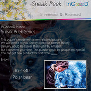 Ingooood-Jigsaw Puzzle 1000 Pieces-Sneak Peek Series-Polar Bear_IG-1340 Entertainment Toys for Adult Special Graduation or Birthday Gift Home Decor - Ingooood