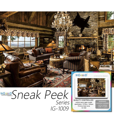 Ingooood-Jigsaw Puzzle 1000 Pieces-Sneak Peek Series-Primitive Style Home_IG-1009 Entertainment Toys for Adult Special Graduation or Birthday Gift Home Decor - Ingooood