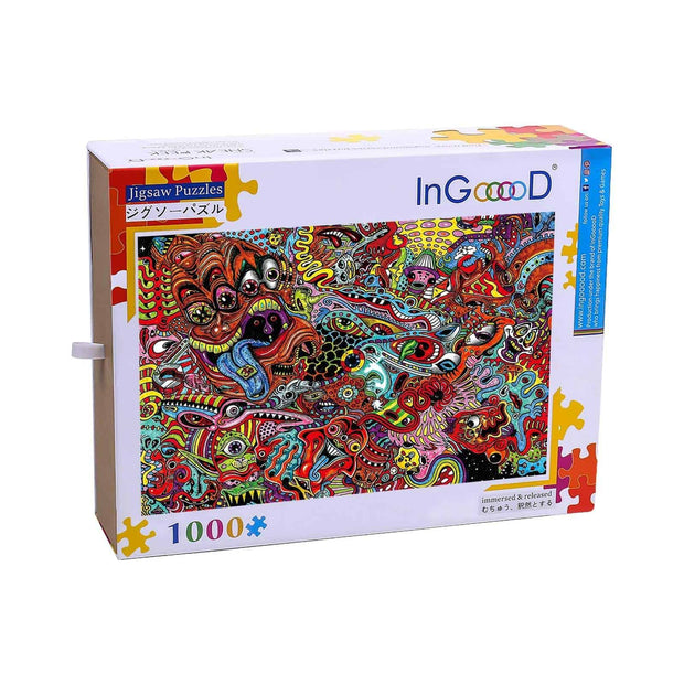 Ingooood-Jigsaw Puzzle 1000 Pieces-Sneak Peek Series-Psychedelic reel_IG-1548 Entertainment Toys for Adult Graduation or Birthday Gift Home Decor - Ingooood_US