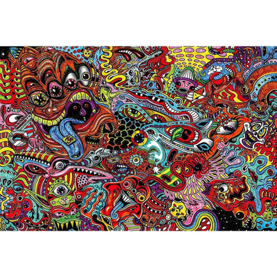 Ingooood-Jigsaw Puzzle 1000 Pieces-Sneak Peek Series-Psychedelic reel_IG-1548 Entertainment Toys for Adult Graduation or Birthday Gift Home Decor - Ingooood_US
