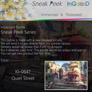 Ingooood-Jigsaw Puzzle 1000 Pieces- Sneak Peek Series-Quiet Street_IG-0647 Entertainment Toys for Adult Special Graduation or Birthday Gift Home Decor - Ingooood