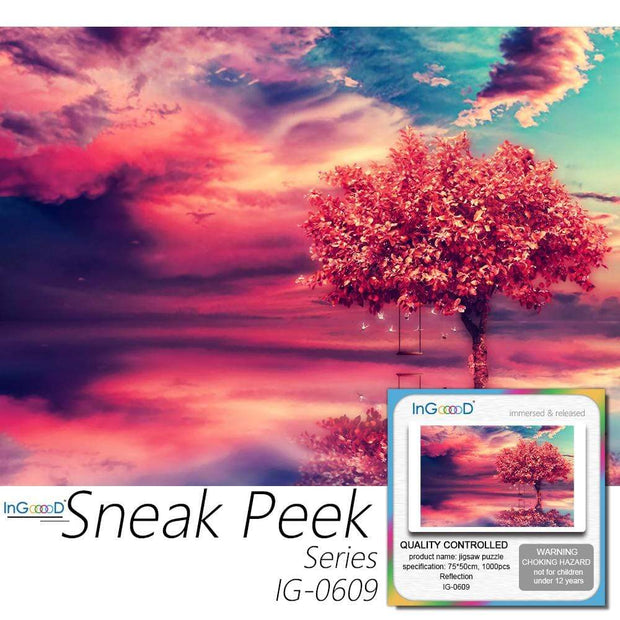 Ingooood- Jigsaw Puzzle 1000 Pieces- Sneak Peek Series- Reflection_IG-0609 Entertainment Toys for Adult Special Graduation or Birthday Gift Home Decor - Ingooood