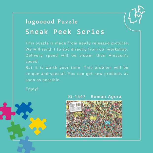 Ingooood-Jigsaw Puzzle 1000 Pieces-Sneak Peek Series-Roman Agora_IG-1547 Entertainment Toys for Adult Graduation or Birthday Gift Home Decor - Ingooood_US