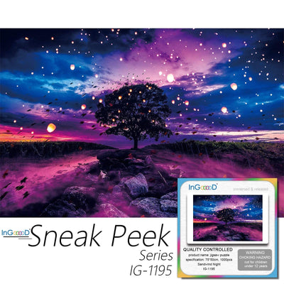 Ingooood-Jigsaw Puzzle 1000 Pieces-Sneak Peek Series-Sandwind Night_IG-1195 Entertainment Toys for Adult Special Graduation or Birthday Gift Home Decor - Ingooood