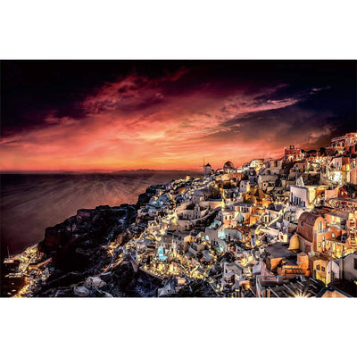 Ingooood-Jigsaw Puzzle 1000 Pieces-Sneak Peek Series-Santorini at night_IG-1562 Entertainment Toys for Adult Graduation or Birthday Gift Home Decor - Ingooood_US