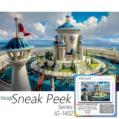 Ingooood-Jigsaw Puzzle 1000 Pieces-Sneak Peek Series-Sea Castle_IG-1402 Entertainment Toys for Adult Special Graduation or Birthday Gift Home Decor - Ingooood