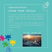 Ingooood-Jigsaw Puzzle 1000 Pieces-Sneak Peek Series-Seaside city_IG-1543 Entertainment Toys for Adult Graduation or Birthday Gift Home Decor - Ingooood_US