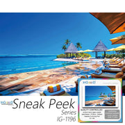 Ingooood-Jigsaw Puzzle 1000 Pieces-Sneak Peek Series-Seaside Swimming Pool_IG-1196 Entertainment Toys for Adult Special Graduation or Birthday Gift Home Decor - Ingooood