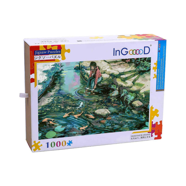 Ingooood-Jigsaw Puzzle 1000 Pieces-Sneak Peek Series-Secluded stream_IG-1595 Entertainment Toys for Adult Graduation or Birthday Gift Home Decor - Ingooood_US