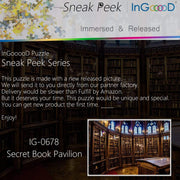 Ingooood-Jigsaw Puzzle 1000 Pieces- Sneak Peek Series-Secret Book Pavilion_IG-0678 Entertainment Toys for Adult Graduation or Birthday Gift Home Decor - Ingooood