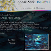 Ingooood- Jigsaw Puzzle 1000 Pieces- Sneak Peek Series- Shark_IG-0591 Entertainment Toys for Adult Special Graduation or Birthday Gift Home Decor - Ingooood