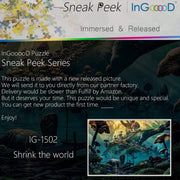 Ingooood-Jigsaw Puzzle 1000 Pieces-Sneak Peek Series-Shrink the world_IG-1502 Entertainment Toys for Adult Graduation or Birthday Gift Home Decor - Ingooood