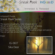 Ingooood- Jigsaw Puzzle 1000 Pieces- Sneak Peek Series-Sika Deer_IG-0617 Entertainment Toys for Adult Special Graduation or Birthday Gift Home Decor - Ingooood