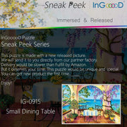 Ingooood- Jigsaw Puzzle 1000 Pieces- Sneak Peek Series-Small Dining Table_IG-0915 Entertainment Toys for Graduation or Birthday Gift Home Decor - Ingooood