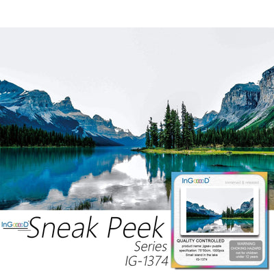Ingooood-Jigsaw Puzzle 1000 Pieces-Sneak Peek Series-Small Island in The Lake_IG-1374 Entertainment Toys for Adult Special Graduation or Birthday Gift Home Decor - Ingooood