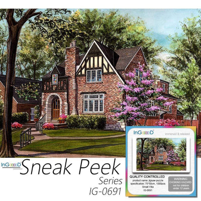 Ingooood- Jigsaw Puzzle 1000 Pieces- Sneak Peek Series-Small Villa_IG-0691 Entertainment Toys for Adult Special Graduation or Birthday Gift Home Decor - Ingooood