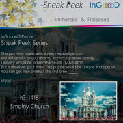 Ingooood-Jigsaw Puzzle 1000 Pieces-Sneak Peek Series-Smolny Church_IG-1418 Entertainment Toys for Adult Special Graduation or Birthday Gift Home Decor - Ingooood