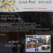 Ingooood- Jigsaw Puzzle 1000 Pieces- Sneak Peek Series-Snow Day Trip_IG-0694 Entertainment Toys for Graduation or Birthday Gift Home Decor - Ingooood