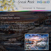 Ingooood-Jigsaw Puzzle 1000 Pieces-Sneak Peek Series-Snow Mountain_IG-1331 Entertainment Toys for Adult Special Graduation or Birthday Gift Home Decor - Ingooood