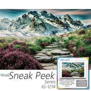 Ingooood-Jigsaw Puzzle 1000 Pieces-Sneak Peek Series- Snow Mountain Road_IG-1214 Entertainment Toys for Adult Graduation or Birthday Gift Home Decor - Ingooood