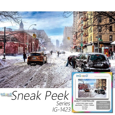 Ingooood-Jigsaw Puzzle 1000 Pieces-Sneak Peek Series-Snowfield_IG-1423 Entertainment Toys for Adult Special Graduation or Birthday Gift Home Decor - Ingooood