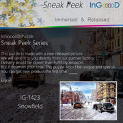 Ingooood-Jigsaw Puzzle 1000 Pieces-Sneak Peek Series-Snowfield_IG-1423 Entertainment Toys for Adult Special Graduation or Birthday Gift Home Decor - Ingooood