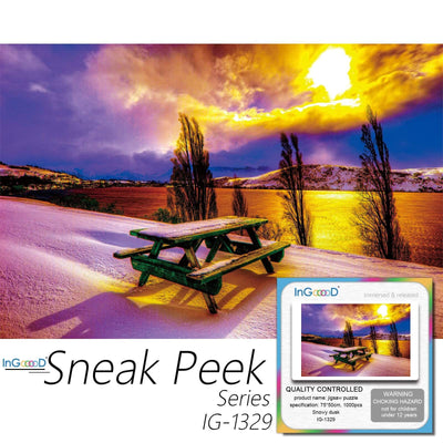 Ingooood-Jigsaw Puzzle 1000 Pieces-Sneak Peek Series-Snowy Dusk_IG-1329 Entertainment Toys for Adult Special Graduation or Birthday Gift Home Decor - Ingooood
