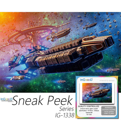Ingooood-Jigsaw Puzzle 1000 Pieces-Sneak Peek Series-Spacecraft_IG-1338 Entertainment Toys for Adult Special Graduation or Birthday Gift Home Decor - Ingooood