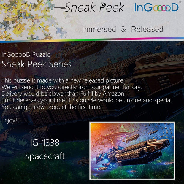 Ingooood-Jigsaw Puzzle 1000 Pieces-Sneak Peek Series-Spacecraft_IG-1338 Entertainment Toys for Adult Special Graduation or Birthday Gift Home Decor - Ingooood