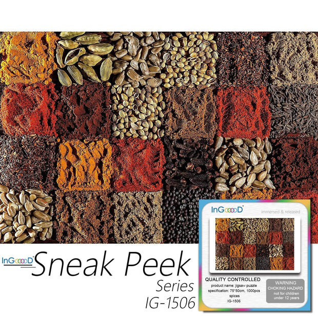 Ingooood-Jigsaw Puzzle 1000 Pieces-Sneak Peek Series-spices_IG-1506 Entertainment Toys for Adult Graduation or Birthday Gift Home Decor - Ingooood