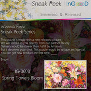 Ingooood- Jigsaw Puzzle 1000 Pieces- Sneak Peek Series- Spring Flowers Bloom_IG-0608 Entertainment Toys for Graduation or Birthday Gift Home Decor - Ingooood