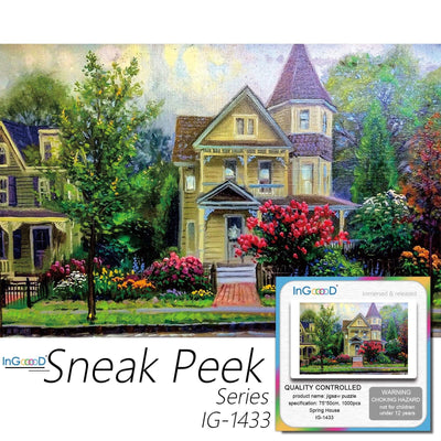 Ingooood-Jigsaw Puzzle 1000 Pieces-Sneak Peek Series-Spring House_IG-1433 Entertainment Toys for Adult Graduation or Birthday Gift Home Decor - Ingooood