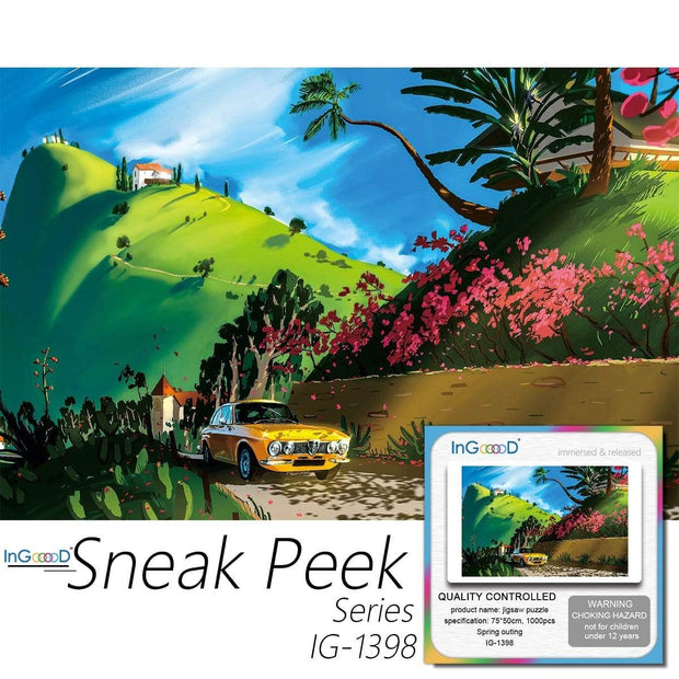Ingooood-Jigsaw Puzzle 1000 Pieces-Sneak Peek Series-Spring Outing_IG-1398 Entertainment Toys for Adult Special Graduation or Birthday Gift Home Decor - Ingooood