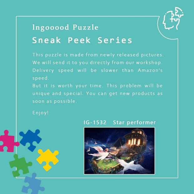 Ingooood-Jigsaw Puzzle 1000 Pieces-Sneak Peek Series-Star performer_IG-1532 Entertainment Toys for Adult Graduation or Birthday Gift Home Decor - Ingooood