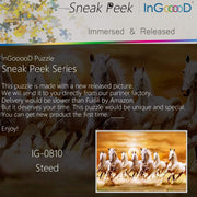 Ingooood- Jigsaw Puzzle 1000 Pieces- Sneak Peek Series-Steed_IG-0810 Entertainment Toys for Adult Special Graduation or Birthday Gift Home Decor - Ingooood