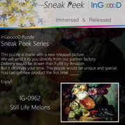 Ingooood-Jigsaw Puzzle 1000 Pieces-Sneak Peek Series-Still Life Melons_IG-0962 Entertainment Toys for Graduation or Birthday Gift Home Decor - Ingooood